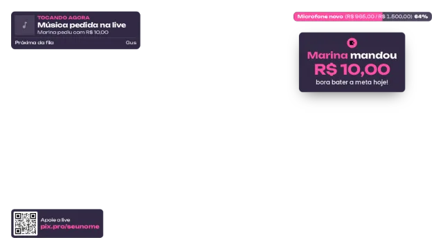 Overlay Música ao vivo